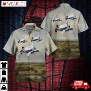 Us Navy Northrop Grumman E-2c Hawkeye Of Airborne Command & Control Squadron 116 (vaw-116),sun Kings Hawaiian Shirt