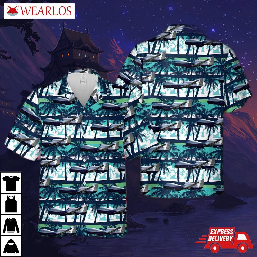 Us Navy Northrop Grumman Mq-4c Triton Hawaiian Shirt