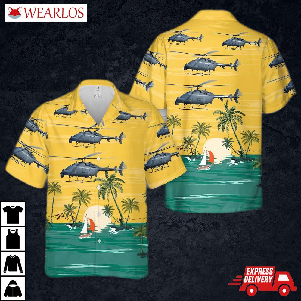 Us Navy Northrop Grumman Mq-8c Fire Scout Hawaiian Shirt