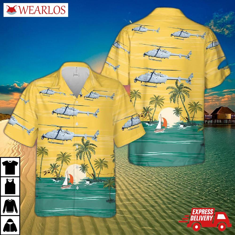 Us Navy Northrop Grumman Mq-8c Fire Scout Hawaiian Shirt