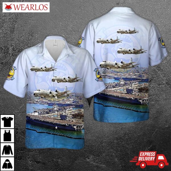 Us Navy P-3c "orion" Vp-40 (1951-present) Fighting Marlins Hawaiian Shirt