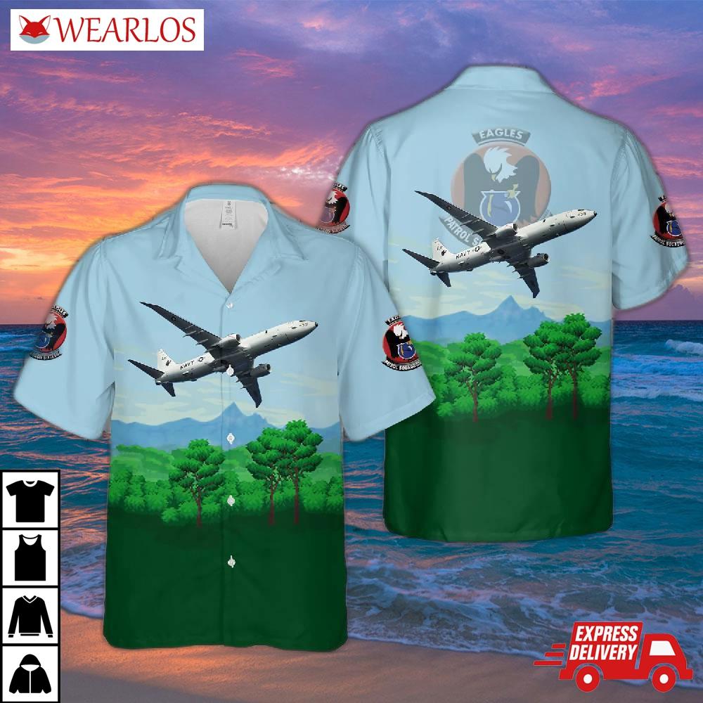 Us Navy P-8a Poseidon Of Patrol Squadron (vp) 16 Hawaiian Shirt