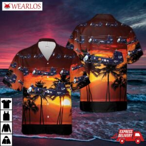 Us Navy Piasecki Hup Retriever/h-25 Army Mule Hawaiian Shirt