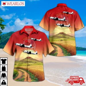 Us Navy Reserve P-3 Of Vp-91 'black Cats' Hawaiian Shirt
