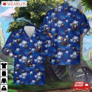 Us Navy Seabee With Anchor Hawaiian Shirt