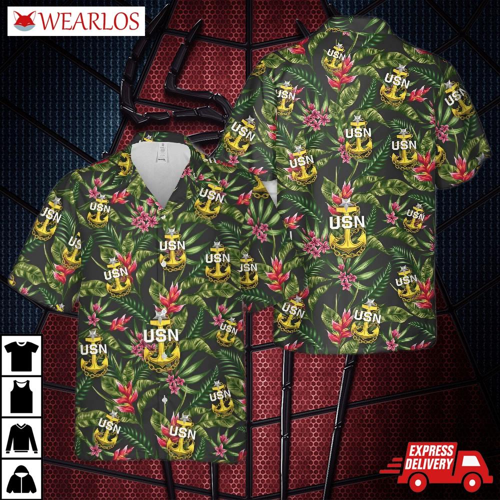 Us Navy Senior Chief Anchor Hawaiian Shirt