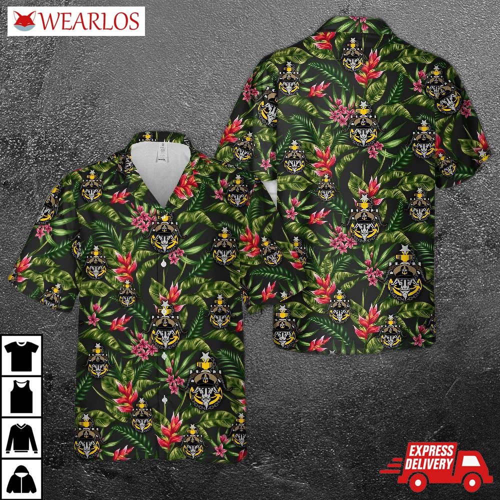 Us Navy Senior Chief With Goat Head Anchor Hawaiian Shirt
