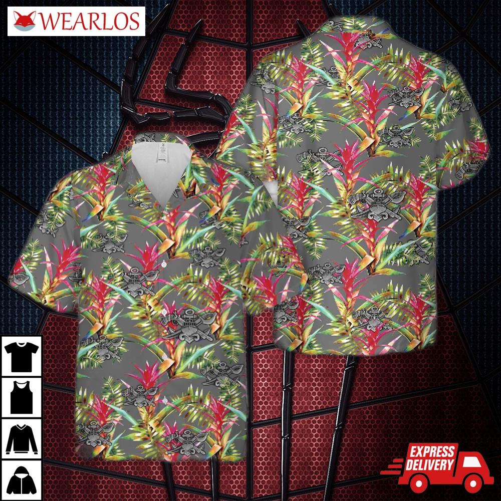 Us Navy Senior Special Warfare Combatant-craft Crewman Badge Hawaiian Shirt