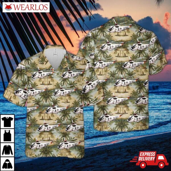 Us Navy Sikorsky Sh-3 Sea King Hawaiian Shirt