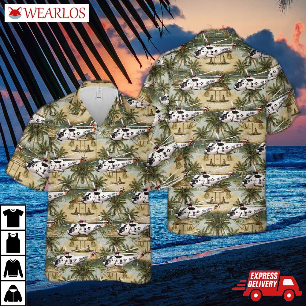 Us Navy Sikorsky Sh-3 Sea King Hawaiian Shirt