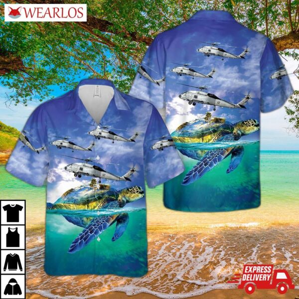 Us Navy Sikorsky Sh-60f Ocean Hawk (s-70b-4) Hawaiian Shirt
