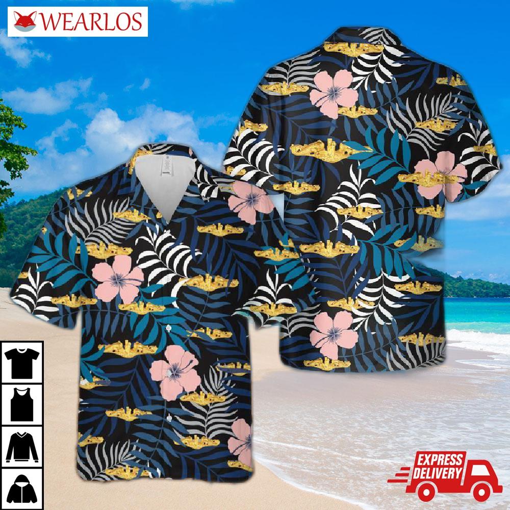 Us Navy Submarine Warfare Insignia Hawaiian Shirt