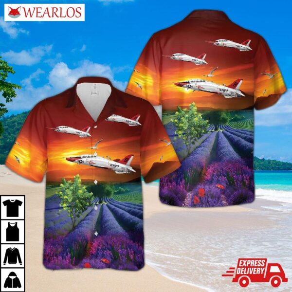 Us Navy T-45c "goshawk" Training Air Wing Two (tw-2) Hawaiian Shirt