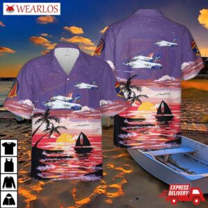 Us Navy Training Squadron Eight Six (vt-86) "sabrehawks" T-45c Goshawk Hawaiian Shirt