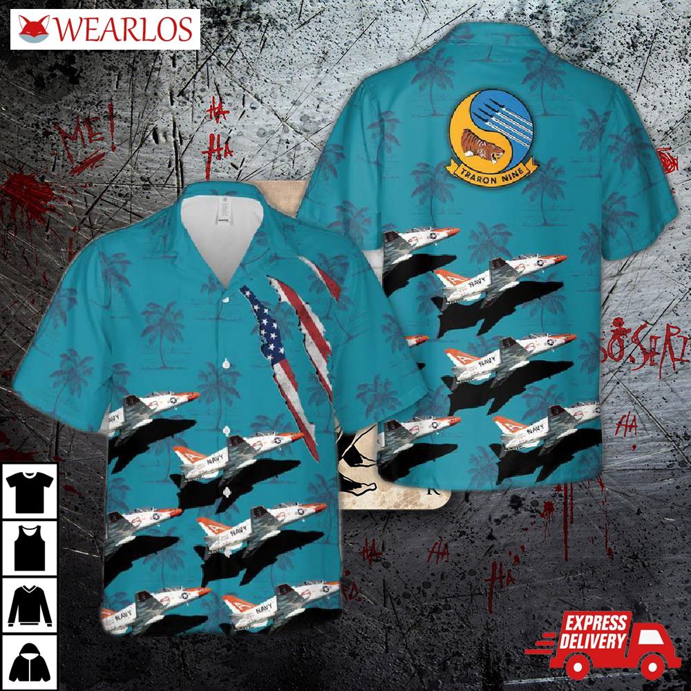 Us Navy Training Squadron Nine (vt-9) T-45cs Hawaiian Shirt
