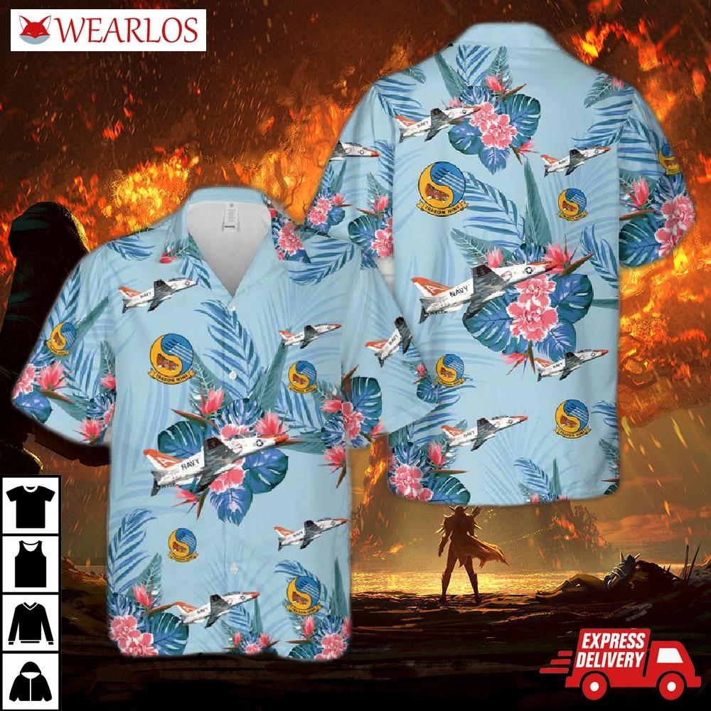 Us Navy Training Squadron Nine (vt-9) T-45cs Hawaiian Shirt