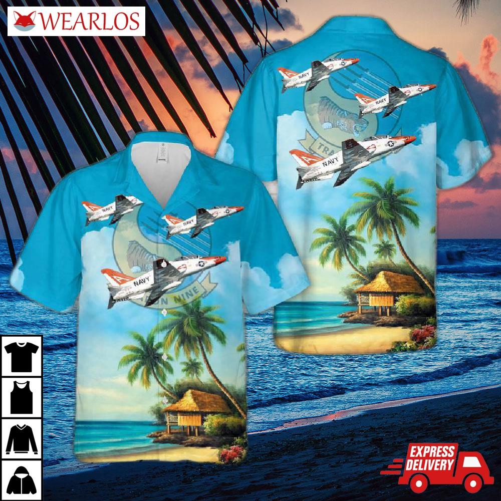 Us Navy Training Squadron Nine (vt-9) T-45cs Hawaiian Shirt