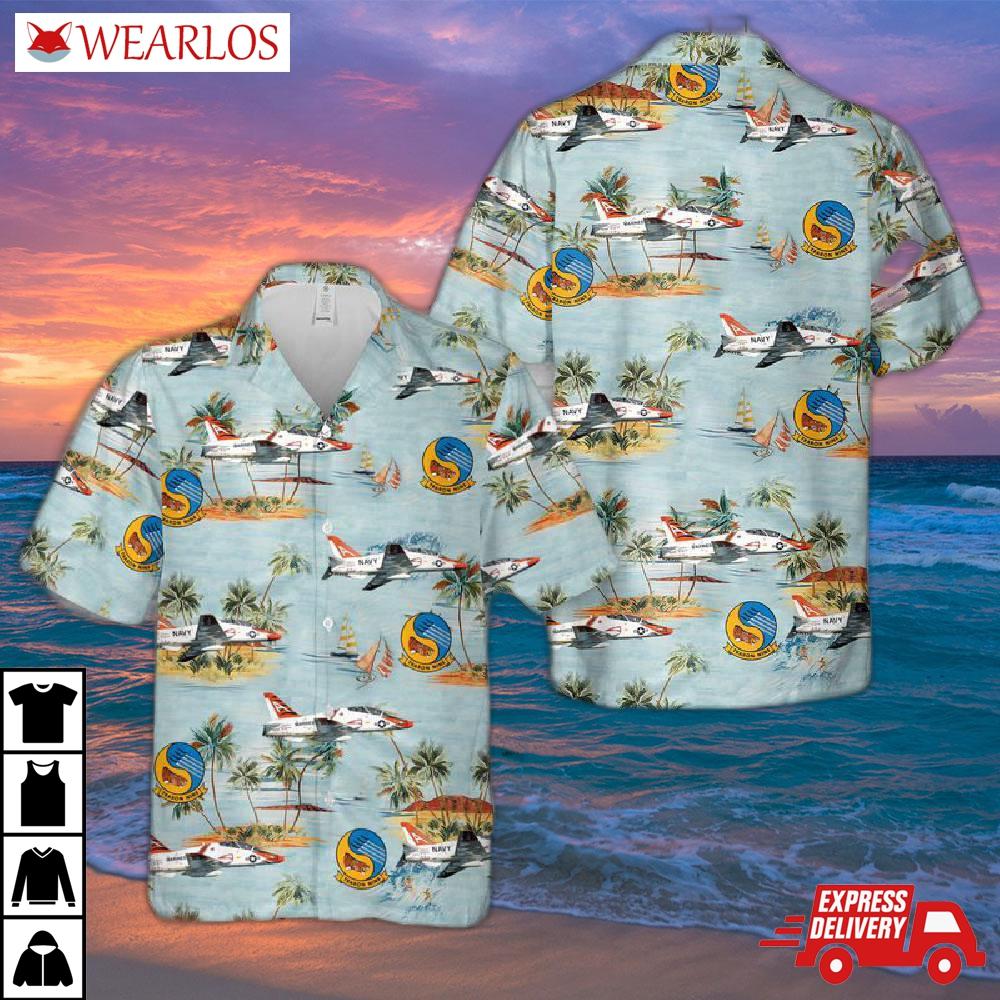 Us Navy Training Squadron Nine (vt-9) T-45cs Hawaiian Shirt