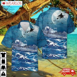 Us Navy U.s.s. Tidewater (ad-31) Halloween Hawaiian Shirt