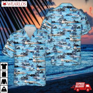 Us Navy United States Naval Test Pilot School Northrop T-38 Talon Hawaiian Shirt
