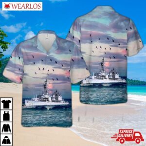 Us Navy Uss Arnold J. Isbell (dd-869) Hawaiian Shirt