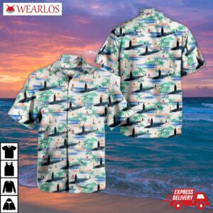 Us Navy Uss Asheville Ssn-758 Attack Submarine Hawaiian Shirt
