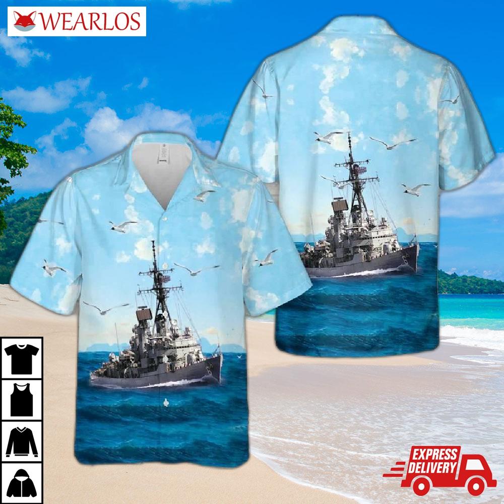 Us Navy Uss Barney (ddg-6) Hawaiian Shirt