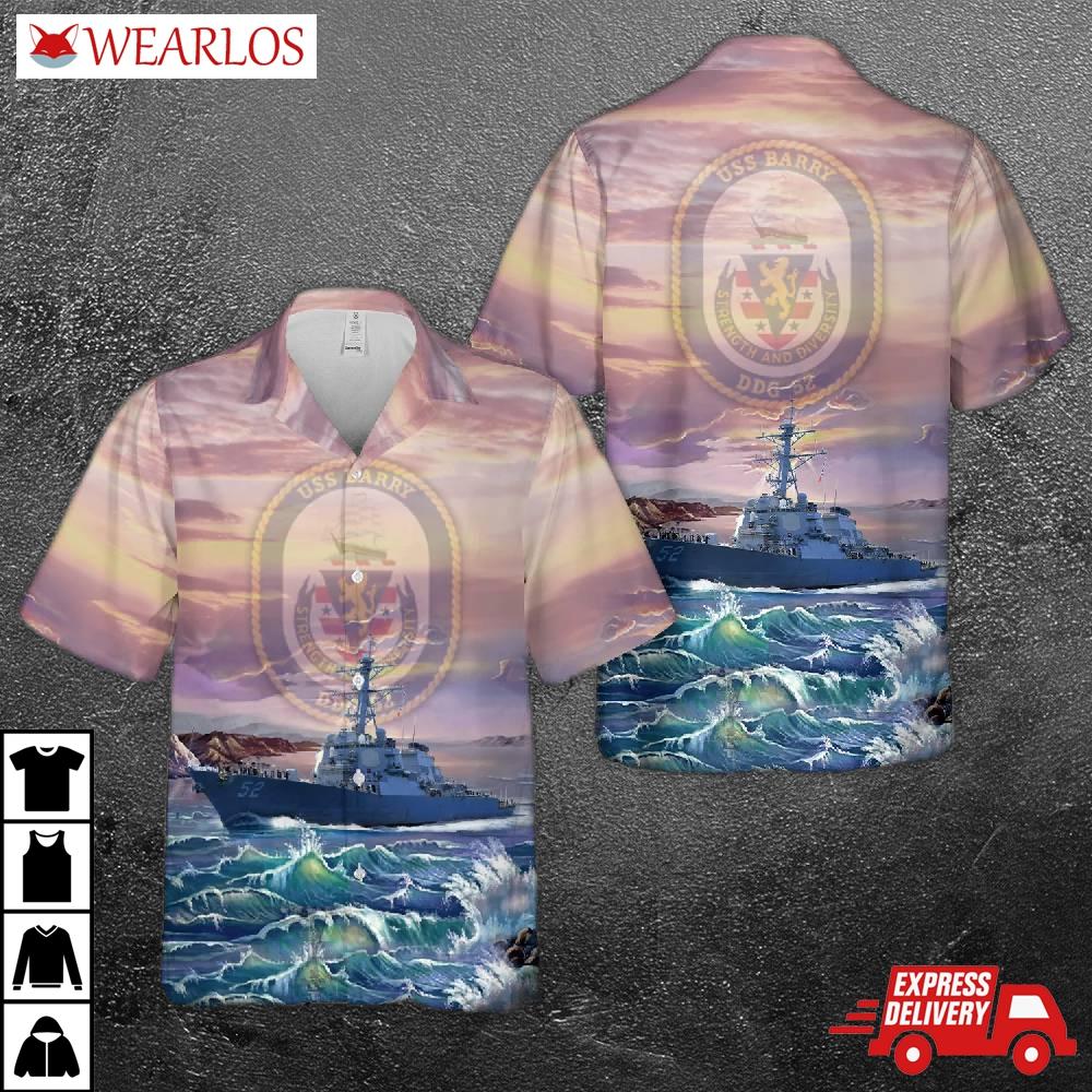 Us Navy Uss Barry (ddg-52) Hawaiian Shirt