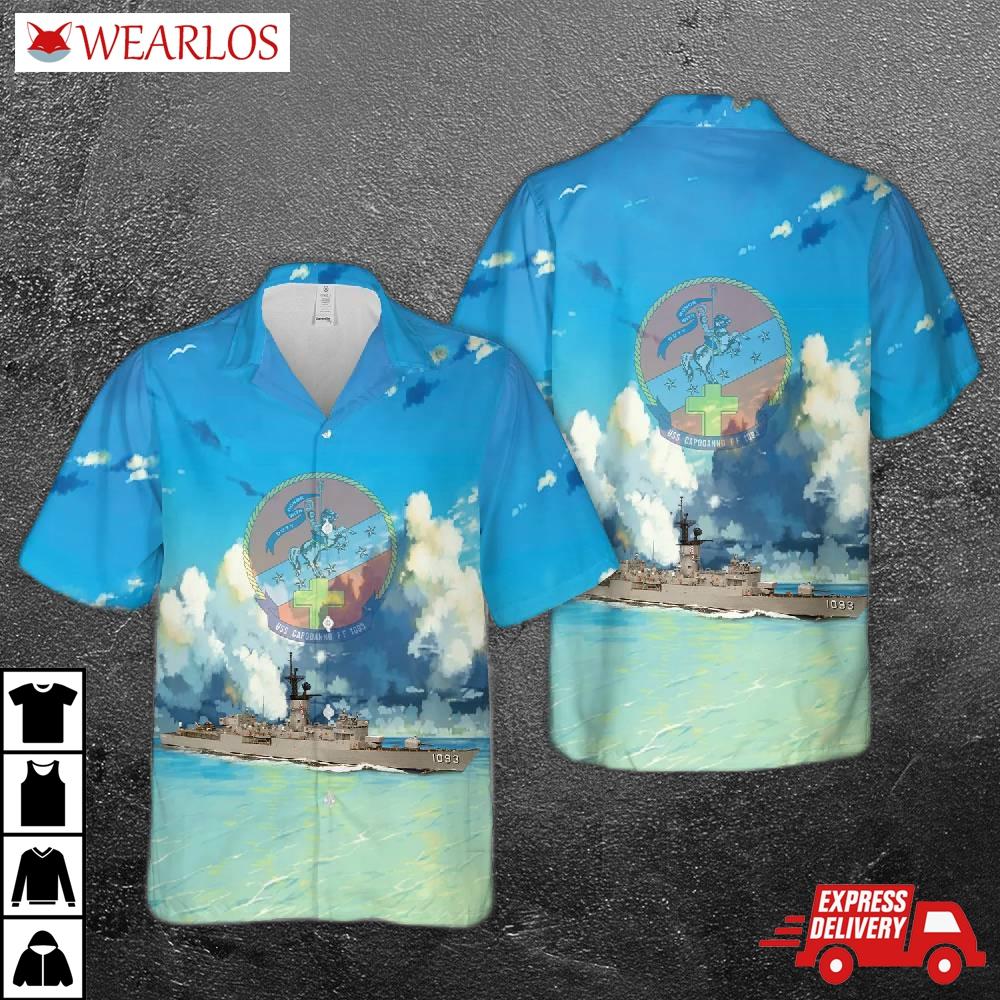 Us Navy Uss Capodanno (ff-1093) Hawaiian Shirt