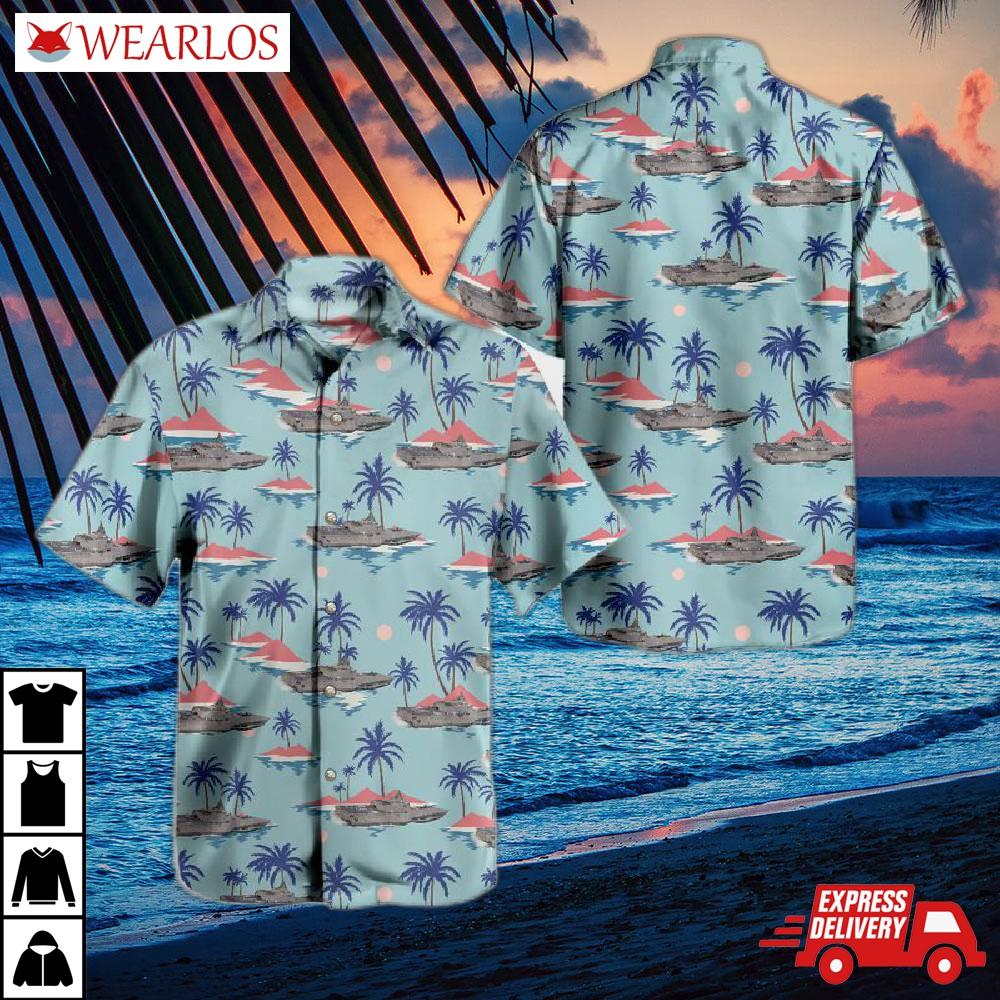 Us Navy Uss Cincinnati Lcs-20 Littoral Combat Ship Hawaiian Shirt