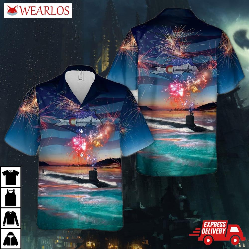 Us Navy Uss Colorado (ssn-788), 4th Of July Hawaiian Shirt