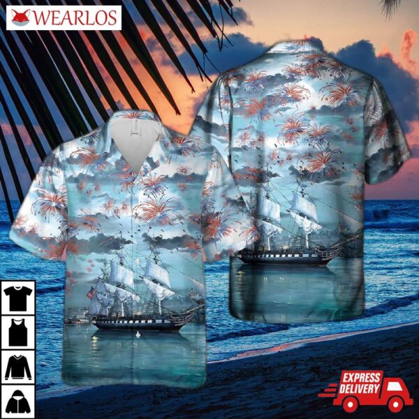 Us Navy Uss Constitution 4th Of July Hawaiian Shirt