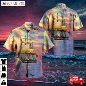 Us Navy Uss Constitution Independence Day Hawaiian Shirt