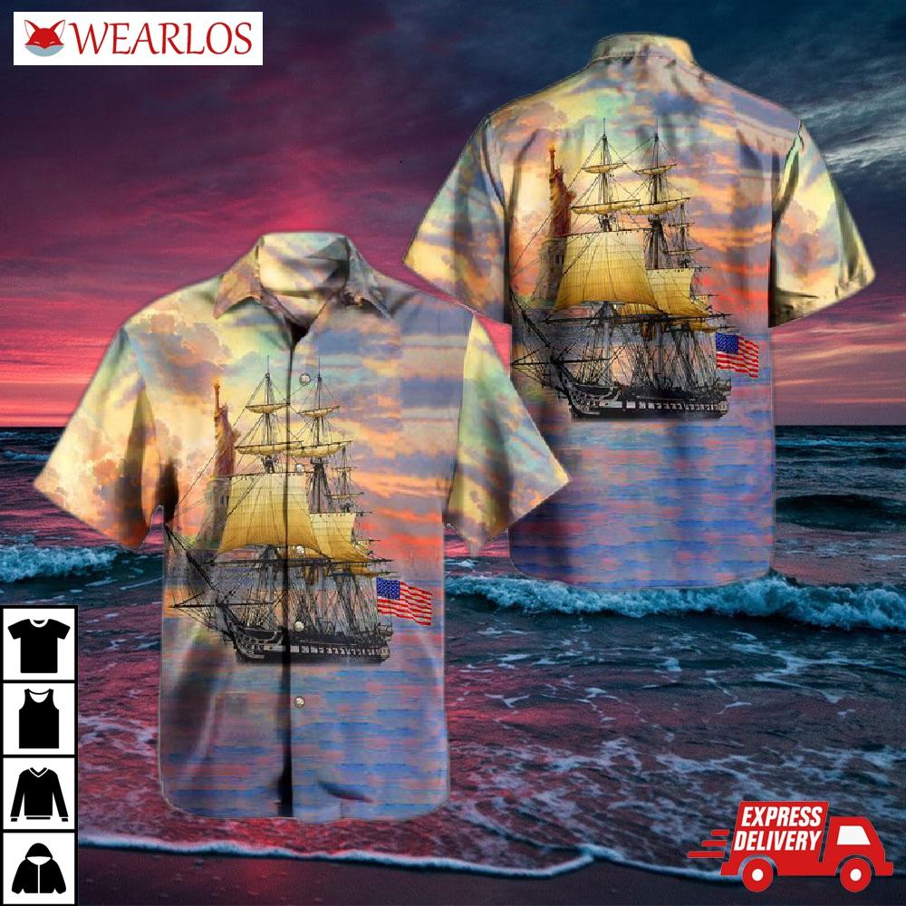 Us Navy Uss Constitution Independence Day Hawaiian Shirt