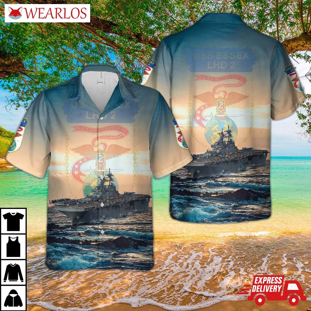 Us Navy Uss Essex (lhd-2) Hawaiian Shirt