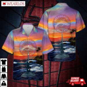 Us Navy Uss Finback (ssn-670) Attack Submarine Hawaiian Shirt
