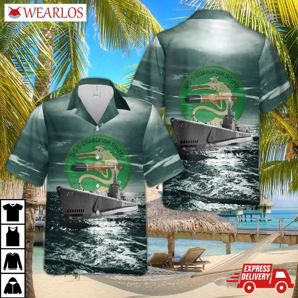 Us Navy Uss Guardfish (ss-217) Gato-class Submarine In Wwii Hawaiian Shirt
