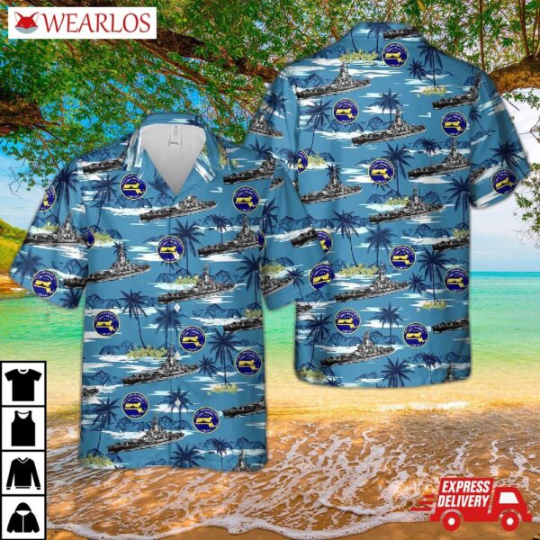 Us Navy Uss Massachusetts (bb-59) Hawaiian Shirt