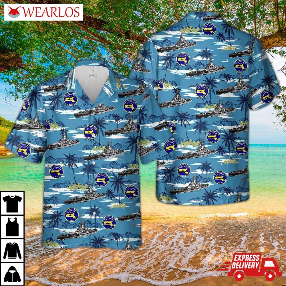 Us Navy Uss Massachusetts (bb-59) Hawaiian Shirt