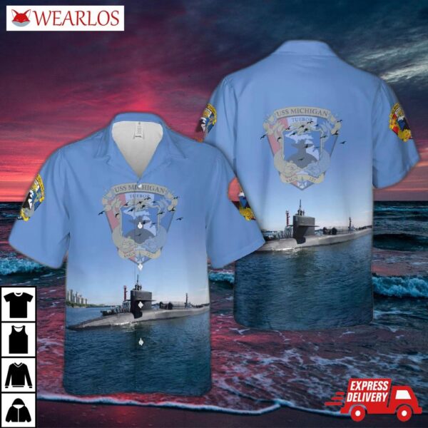 Us Navy Uss Michigan (ssgn-727) Hawaiian Shirt