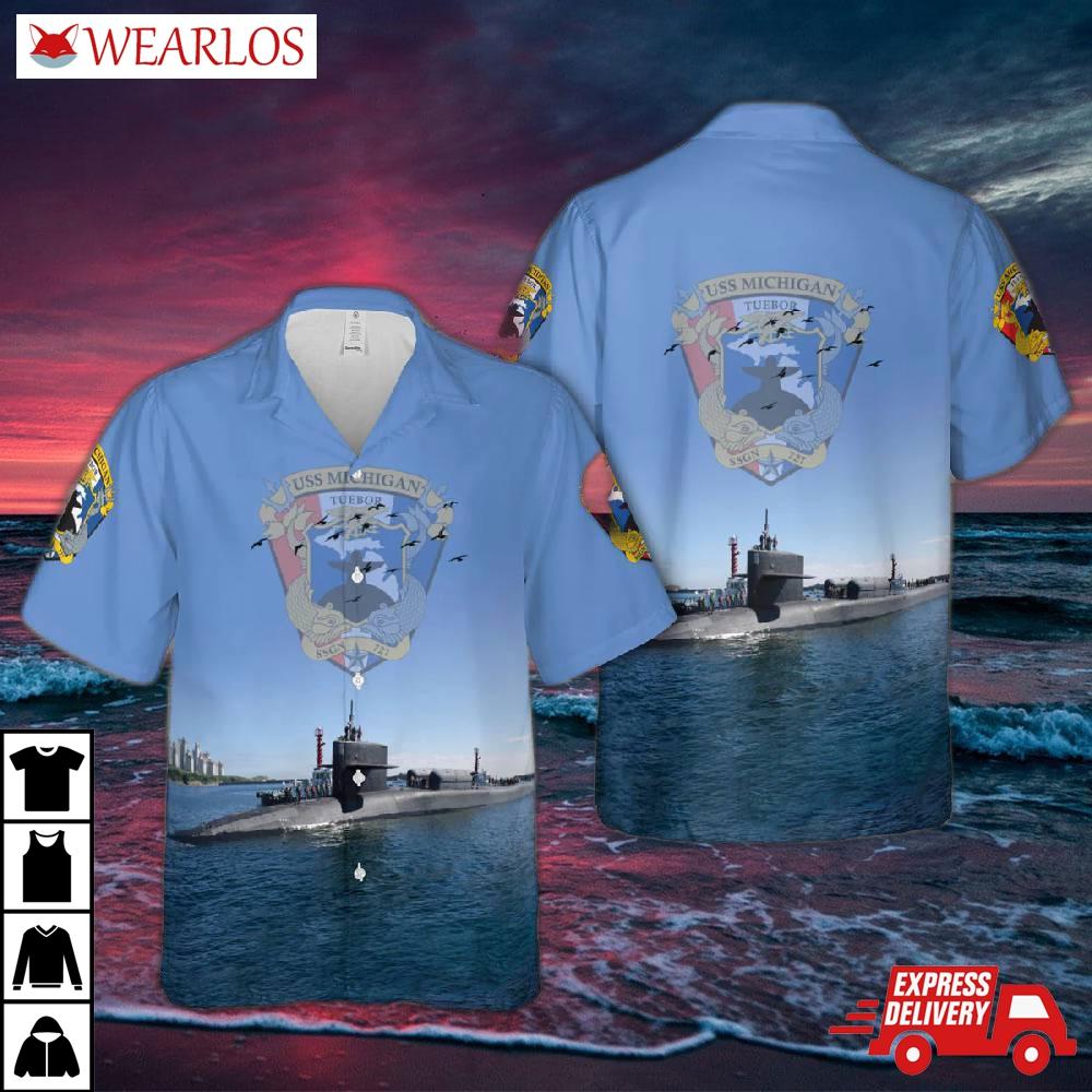 Us Navy Uss Michigan (ssgn-727) Hawaiian Shirt