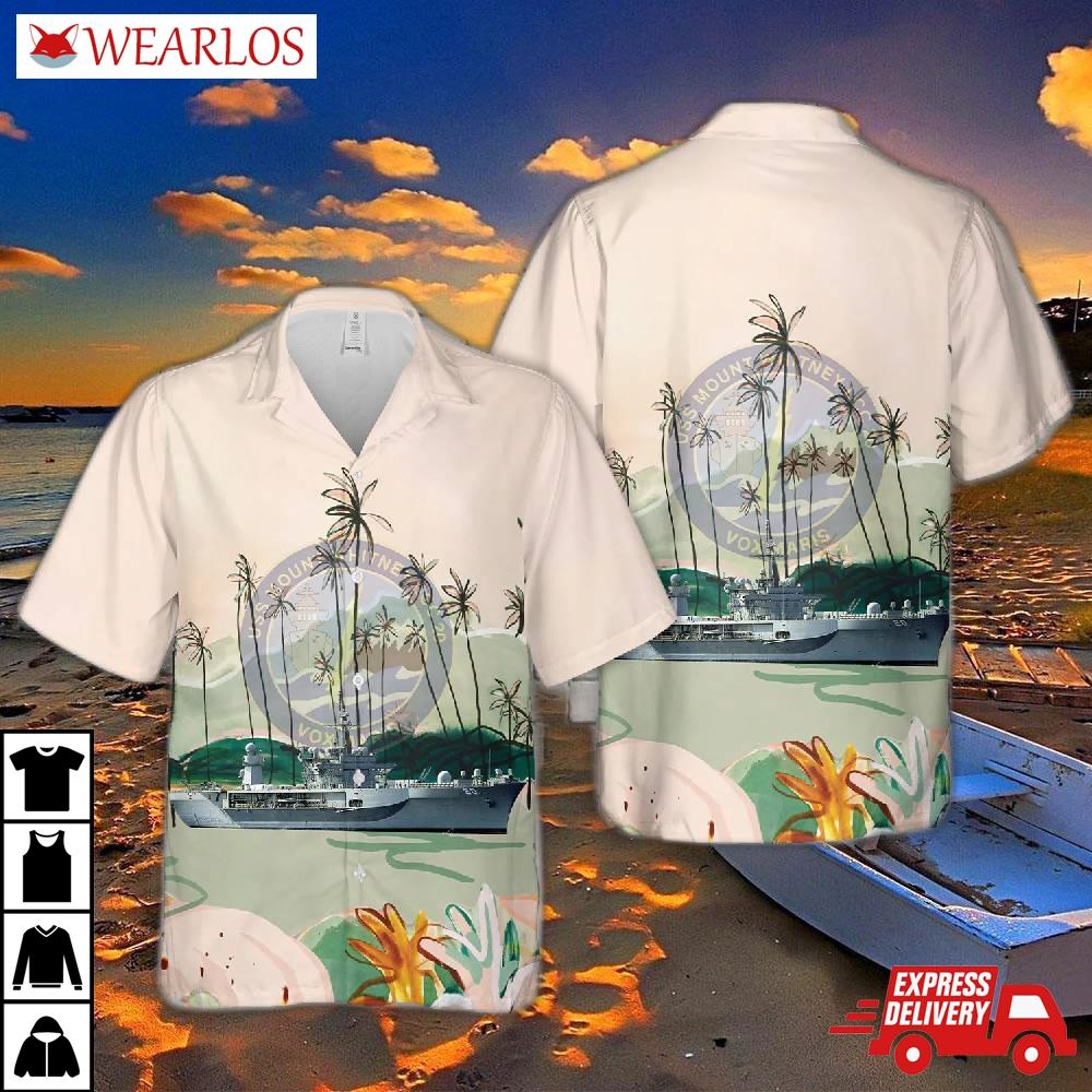 Us Navy Uss Mount Whitney (lcc/jcc 20) Hawaiian Shirt