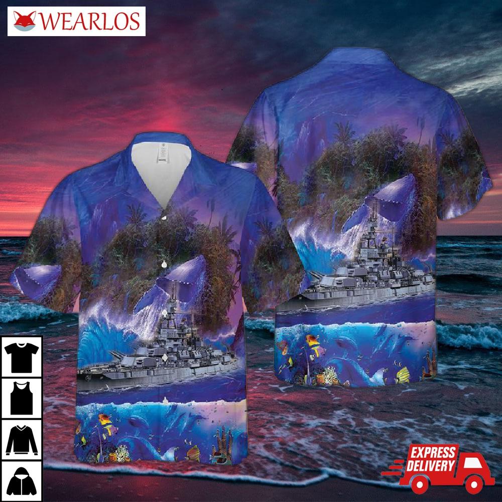 Us Navy Uss Pennsylvania (bb-38) Hawaiian Shirt