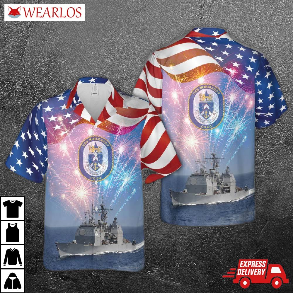 Us Navy Uss Philippine Sea (cg-58), 4th Of July Hawaiian Shirt