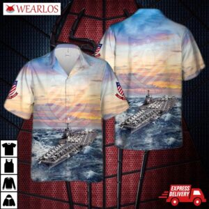 Us Navy Uss Ranger (cv/cva-61) Hawaiian Shirt