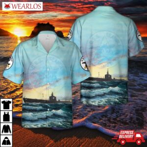 Us Navy Uss Seawolf (ss-197) Sargo-class Submarine In Wwii Hawaiian Shirt
