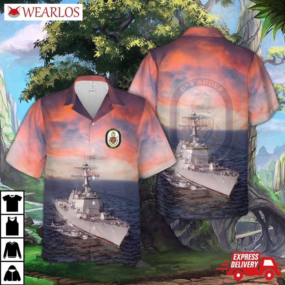 Us Navy Uss Shoup (ddg 86) Hawaiian Shirt