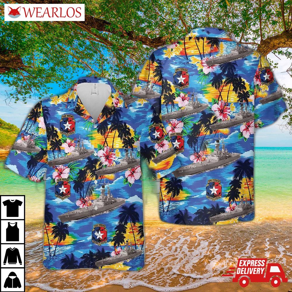 Us Navy Uss Texas (cgn-39) Hawaiian Shirt
