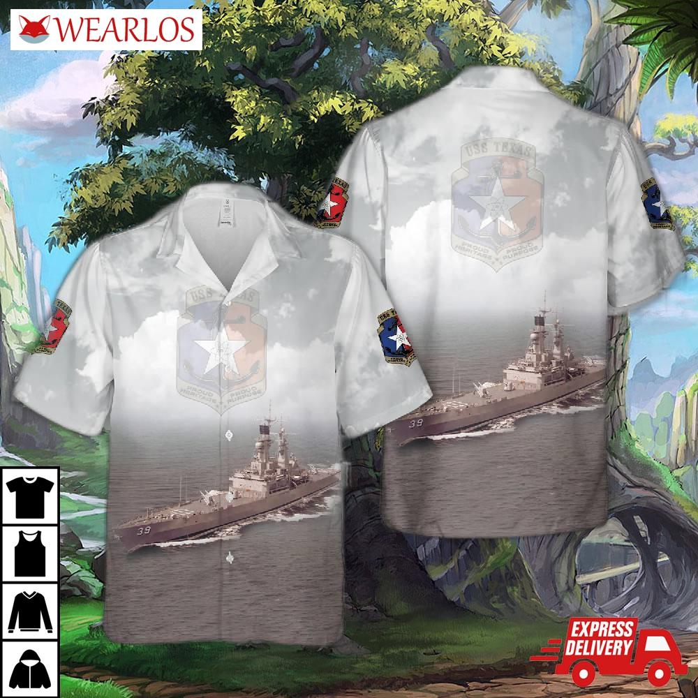 Us Navy Uss Texas (cgn-39) Hawaiian Shirt