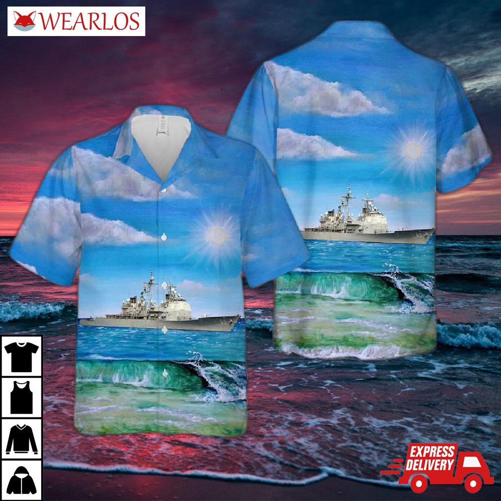 Us Navy Uss Vicksburg (cg-69) Hawaiian Shirt